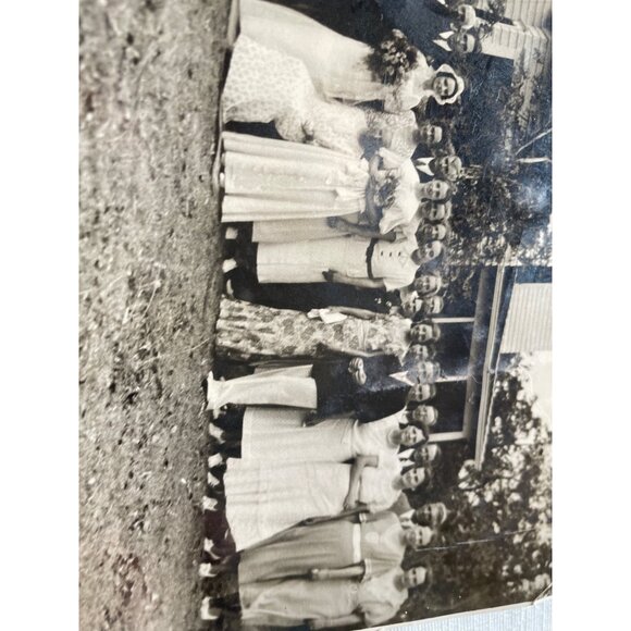 Vintage Black & White Wedding Photograph Large Family 1920s - Picture 2 of 15
